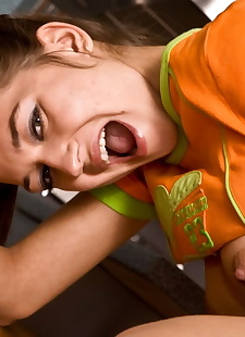  xxx pics 18 year girl gets a mouthful of cum, blowjob , big tits 