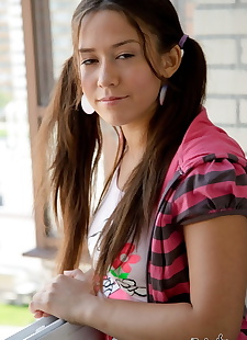  xxx pics Cute teen wears her hair in pigtails, ass , outdoor  ball-licking